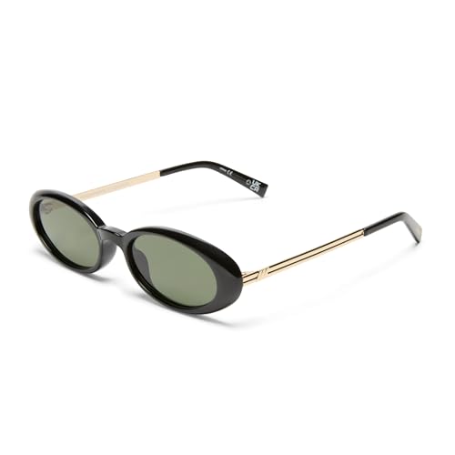 Le Specs Magnifique Sunglasses - Black, Oval, Women's, Minimalist Y2K Style