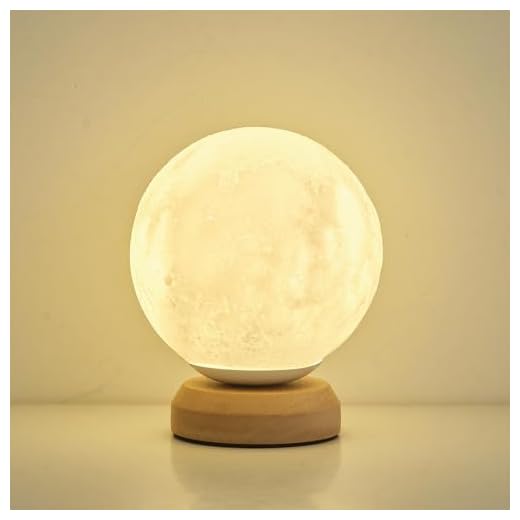 Moon Lamp , 3-Color Temperature Lamp,Bedroom Bedside Night Lights, Dimmable Led Lighting, Table Lamps for Living Room OfficeCreative Home Decor,Valentines Gift for Her Him Kids Women Men Birthday