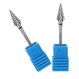 VICASKY 2pcs Tungsten Nail Art Drill Bits for Professional and Home Use Gel Polish Removal Cuticle Care Tools Manicure Pedicure Accessories Fit for All Nail Treatments