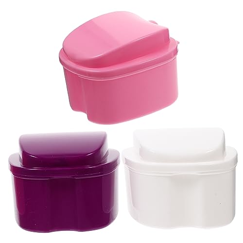 WRITWAA Caja De Almacenamiento De 3 Piezas Para Dentaduras Postizas Para Bricolaje Pp