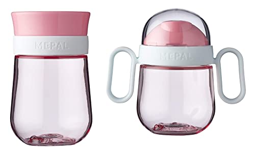 Mepal | Mio Set – 360° | Baby Trinklernbecher ab 6 Monate | auslaufsicher | Spülmaschinengeeignet & BPA frei | Deep pink