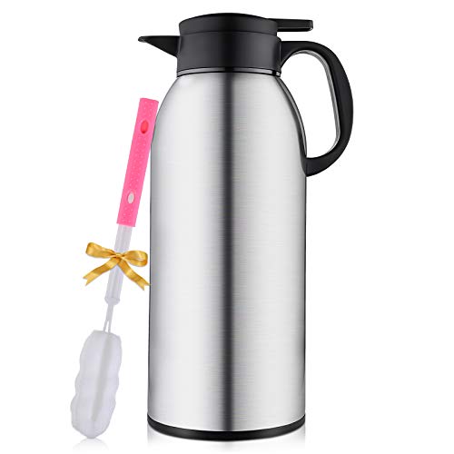 Thermal Coffee Carafe 108OZ Stainless Steel Thermal Insulated Carafes BEYONDA Double Walled Large Insulated Vacuum Flask 12 Hour Heat Retention 32 Liter Tea Water and Coffee Dispense