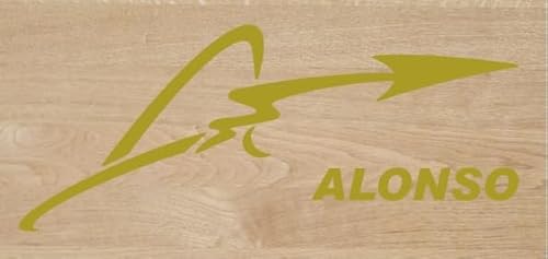 Genérico Vinilo de Corte Pegatina Alosno 10x5cm autocollant Sticker Decal (Dorado)