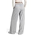 Shusuen Women Wide Leg Pants High Waisted Drawstring Workout Sweatpants Winter Sweatpants Outdoor Joggers Trouser with Pockets（Gray,Medium）