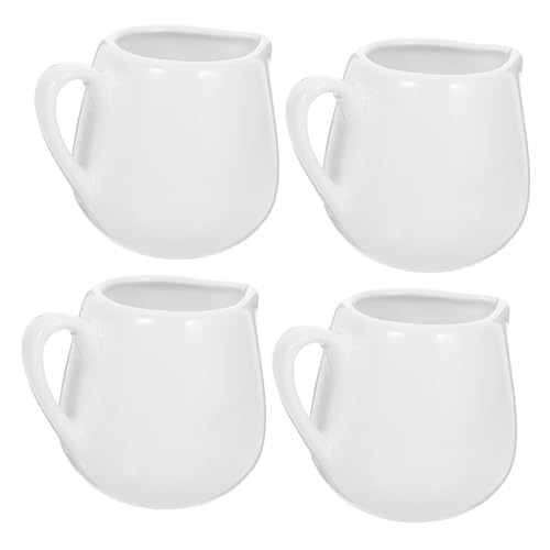 PRETYZOOM Milk Jug Set 4 Pcs Ceramic Creamer Milk Jugs Sauce Storage Containers Mini Sauce Cups Safe Food Grade Ceramic