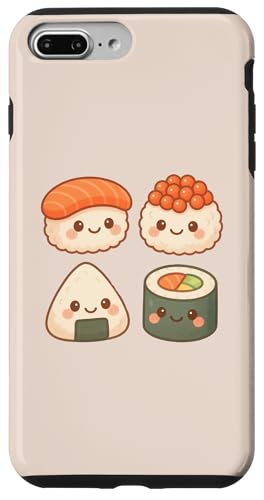 Kawaii Cute Sushi Roll Onigiri, amateur de cuisine japonaise Coque pour iPhone 7 Plus/8 Plus