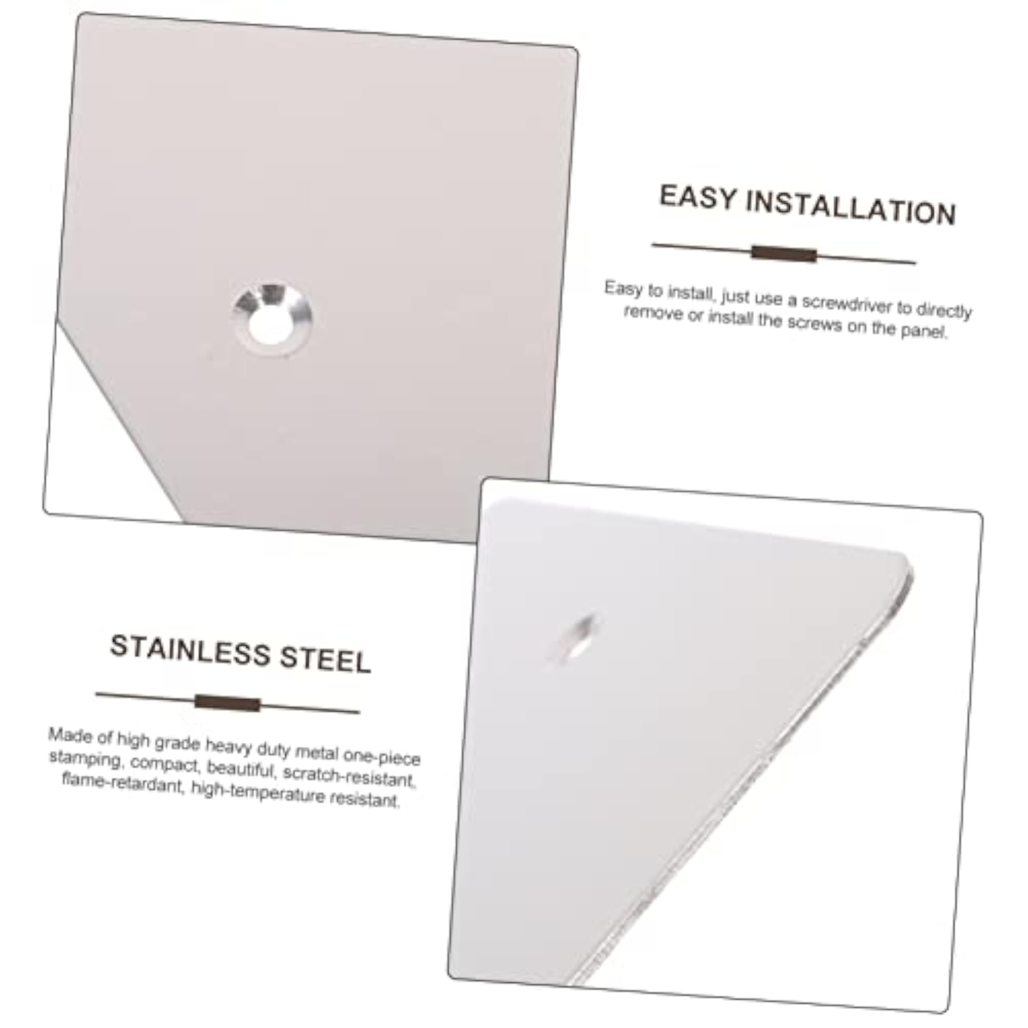 2pcs Smooth Surface Power Outlet Cover Plates