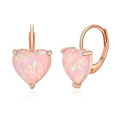 Rose Gold-Pink Heart Opal