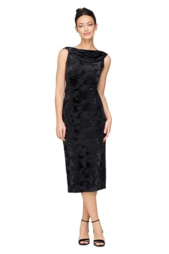 JS Collections Ophelia Sheath Cocktail Dress Black