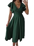 Asvivid Formal Dresses for Women Maternity Dress Teacher Dresses That Hide Belly Fat Green M