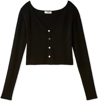 クロップドⅤネックリブカーディガン/UVカット フレイアイディー FRAY I.D フレイアイディー クロップドⅤネックリブカーディガンUV