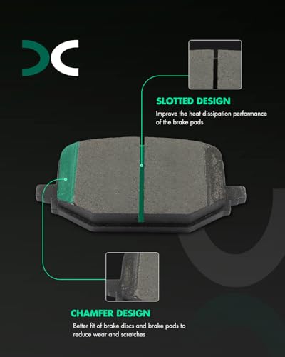 Image of SCITOO D2231-9470 Disc Brake Pads Sets Rear Ceramic Brake Pads w /Hardware | For Ford For Explorer 2020-2025,For Mustang 2024,For Police Interceptor Utility 2020-2025,For Lincoln For Aviator 2020-2025