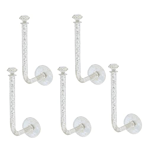 Alipis 5Pcs Adhesive Hair Tie Organizer Wall Mounted Scrunchie Holder Stands for Hair Accessories No Punching Required Versatile for Jewelry Towels and More