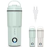 Aliliy 電気ケトル ポータブル トラベルケトル 小型 380ML 100V 300W 低消費電力 持ち運びケトル 湯沸かし 一人暮らし 電気ポット トラベル 湯沸かし器 水筒 急速沸かし 空焚き防止 漏れない お湯ポット ステンレス 二重構造 コーヒー 紅茶に使用 旅行 車中泊 オフィス 出張 ギフト 日本語説明書付き PSE認証済み (グリーン-S)