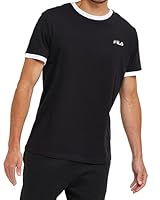 FILA Men's Classic Ringer Tee, Black, Small