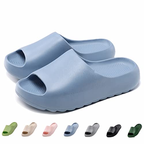 Image of Kids Cloud Slides for Boys & Girls, Super Soft & Comfy Beach Pool Slippers, Non-Slip Waterproof Shower Sandals for Toddlers & Kids