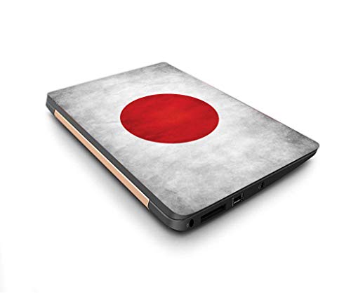 Image of Galaxsia Japanese Flag Vinyl Laptop Skin /Sticker /Cover /Decal Compatible for Any 15.6 Inches Laptop (Hp /Dell /Sony /Acer /Lenovo /Asus etc..) Or Notebook.