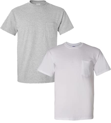 Image of Gildan Adult Ultra Cotton T-Shirt with Pocket, Style G2300, 2-Pack