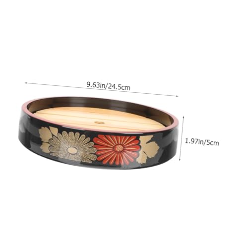 Bandeja redonda reusable para sashimi y sushi 24.5 cm miniatura 2