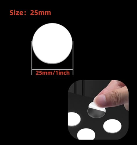 NanTun Transparenter Klebestift, selbstklebende Poster-Klebepunkte, doppelseitiger runder Aufkleber zur Dekoration – Klebeband ohne Spuren – 25mm 200 pcs