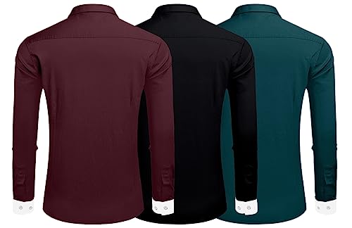 Image of Zombom Men's Striped Regular Fit Shirt