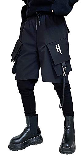 MOKEWEN Men's Layered Drawstring Pants