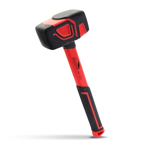 HOUSERAN Gummihammer 350g Schonhammer Pflasterhammer Geeignet für Tischlerarbeiten Bodenverlegung und Handwerksarbeiten