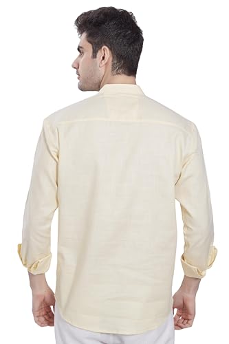 Image of DIVISIVE Men's Slim Fit Full Sleeves Cotton Short Kurta