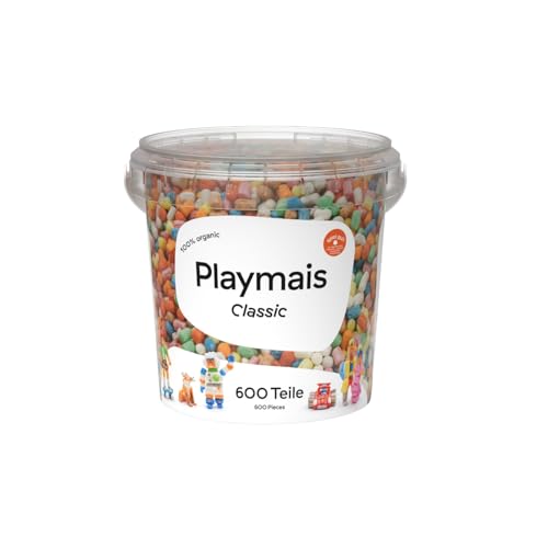 Playmais Classic 600 Teile | Bastelset | natürliches Spielzeug | inkl. Schwämmchen & Bastelmesser | vegan, verantwortungsvoll & sicher für Kinder & Umwelt | ab 3 Jahren
