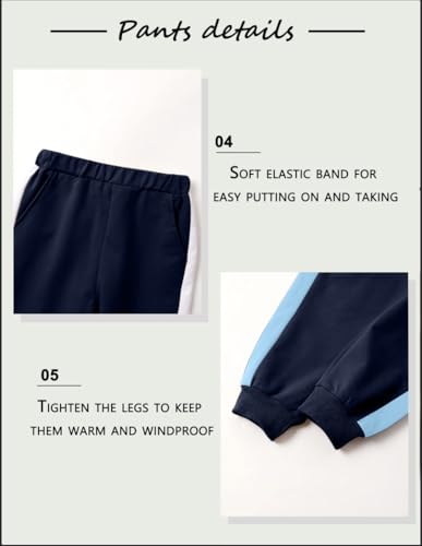 Image of Toddler Boy Clothes Long Sleeve Hoodie Sweatsuits Tops and Pants 2Pcs Boys Fall Winter Outfits Set