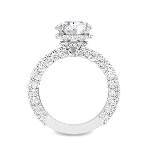 1-5 Carat (ctw) White Gold Round Cut LAB GROWN Diamond Vintage Engagement Ring (Color E-F Clarity VS2-SI1)2