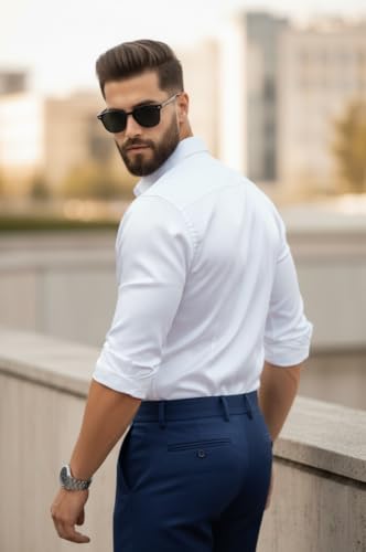 Image of IndoPrimo Men's Stylish Satin Shirt for Party and Casual Wear - Exclusive Designer Full Sleeve Shirt for Men - Pilar