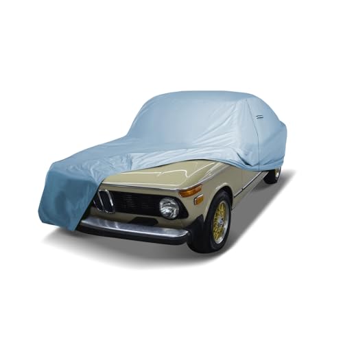 Image of iCarCover Premium Car Cover for 1966-1976 BMW 2002, 2002Ti, 2002Tii 02 Series Heavy Duty Waterproof All-Weather Automobiles Custom Fit Indoor Outdoor UV Snow Protection Covers with Straps and Bag