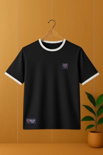 Image of YAZOLE Men's Round Neck Solid T Shirt | Regular Fit Lycra Blend Half Sleeve Tee | Casual Gym Running Walking Sports Office Travel | Stretch Fabric | Comfortable for Everyday use | (S to XXL)