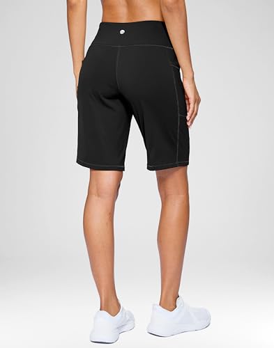 G Gradual Women's 9" Bermuda Long Shorts with Pockets High Waisted Athletic Knee Length Shorts for Women Walking Workout4