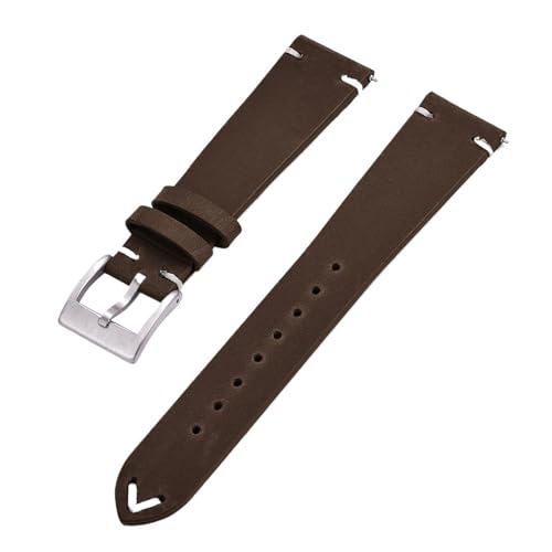 Bracelet cuir pleine fleur montre 22mm dégagement rapide universel