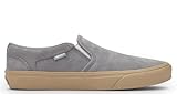 Vans Men's Asher Slip-On Shoe | Comfortable Sneakers for Walking, Fashion & Everyday Wear, Crepe Frost Gray, 11