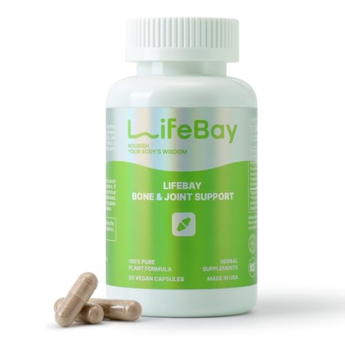 LifeBay Bone & Joint Support Supplement Inspired by Chinese Herbal Wisdom for Mobility, Flexibility and Stability - with Notoginseng & Salvia - Made in USA - 60 Vegan Capsules