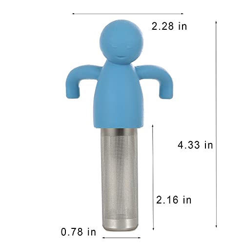 Loose Leaf Tea Infusers Couple Tea Steeper With Fine Mesh, Cute Tea Filters For Cup Mug, Nice Gift For Couples, 2 Pack Blue Pink #TOP5