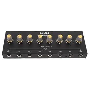 [PRECISE INDEPENDENT CHANNEL CONTROL] Achieve perfect sonic balance with eight input channels each featuring its own dedicated volume knob. This allows for accurate and individual level adjustment of every connected device from guitars and keyboards ...