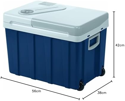 Mobicool W40 Przenośna Elektryczna Lodówka z Kółkami, 39 Litrów, 12/24 V i 230 V do Samochodów, Ciężarówek, Łodzi, Samochodów Kempingowych i Gniazdka Elektrycznego