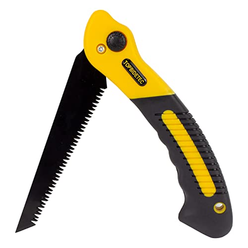 Topbidetec Folding Jab Saw Hand Saw with Soft Non-Slip Grip for Cutting Plasterboard, Drywall, Plywood and PVC
