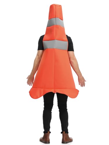 Seasons Construction Cone Costume for Man, Funny Traffic Cone Halloween Costume for Adult3