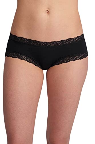 Fleur't Women's Iconic Lace Boyshort Panty 205, Black, M