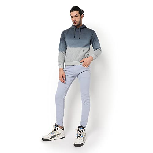 Image of Campus Sutra Men Colourblock Hoodie with Kangaroo Pocket