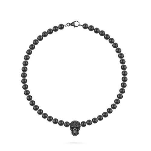 Collier Philipp Plein homme tête de mort, l'accessoire acier pour sublimer votre look