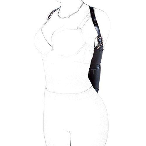 Bondage Armbinder Monoglove Cuir souple BDSM Extreme Tight Sangles de bondage de bras Avec bretelles et fermeture éclair Attache Sac de retenue érotique Straitjacket Bondage Fetish For Couples,Black