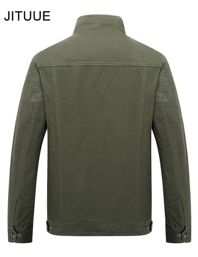 JITUUE Jackets for men Military Cotton Outdoor Coat Stylish Casual Washed Cotton Tactical Lightweight Windbreaker Jackets2