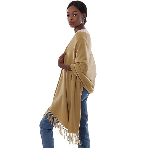 PIOYMEYA Pañuelos Chal Bufanda Mujer Pashmina Estolas Bodas Invierno Chale Fiesta Sólido Fulares Foulard Larga Cálida
