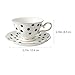 TIDTALEO Polka Dot Coffee Cup and Saucer Set Vintage European Style Ceramic Tea Serving Cups with Plates for Afternoon Tea and Coffee Drinking – Decorative Beverage Mug Set